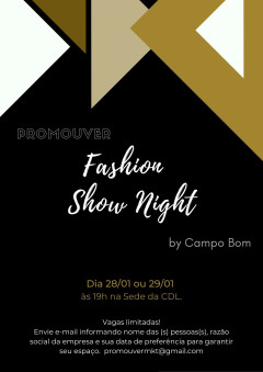 Convite: Apresentação do Fashion Show Night